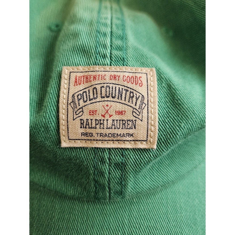 Polo Ralph Lauren Polo Country Twill Trucker Cap Green One Size Adjustable NWT - Picture 5 of 7